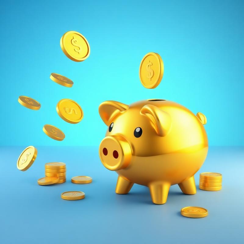 Tirelire avec économies